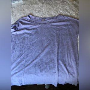 Pact maternity T shirt / tunic lavender L